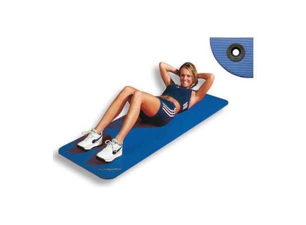 Gymnastikkmatt med hull til oppheng 180 x 60 x 1,5 cm - Blå